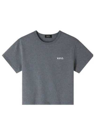 Boxy Petit VPC Crew Neck Short Sleeve T-Shirt Charcoal - A.P.C. - BALAAN 2