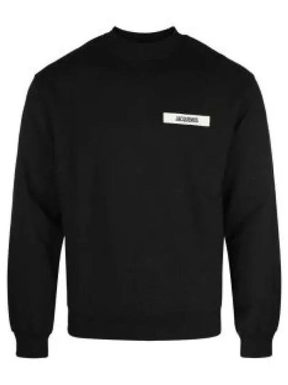 Le Gros Grain Logo Sweatshirt Black - JACQUEMUS - BALAAN 2