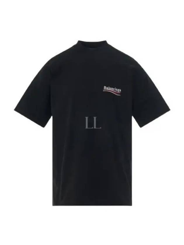 Political Campaign Large Fit Short Sleeve T-Shirt Black - BALENCIAGA - BALAAN 2