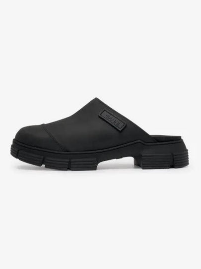 Women's Recycled Rubber City Mule Black - GANNI - BALAAN 2