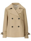 Biglia Double Breasted Cotton Trench Coat Beige - MAX MARA - BALAAN 2