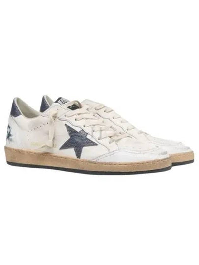 Ballstar Dusty Blue Tab Low Top Sneakers White - GOLDEN GOOSE - BALAAN 2