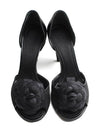 Black camellia open toe shoes 35 and a half - CHANEL - BALAAN 2