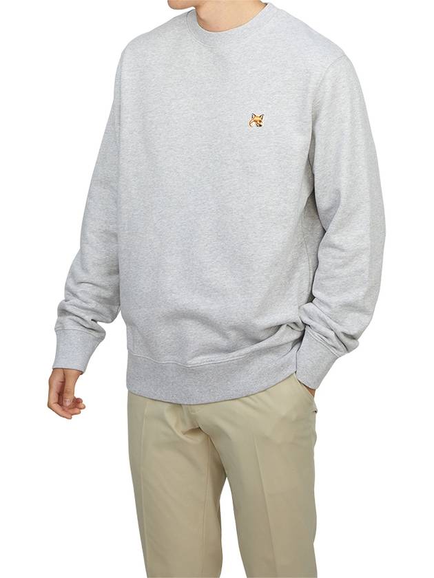 Fox Head Patch Regular Sweatshirt Light Grey Melange - MAISON KITSUNE - BALAAN 5