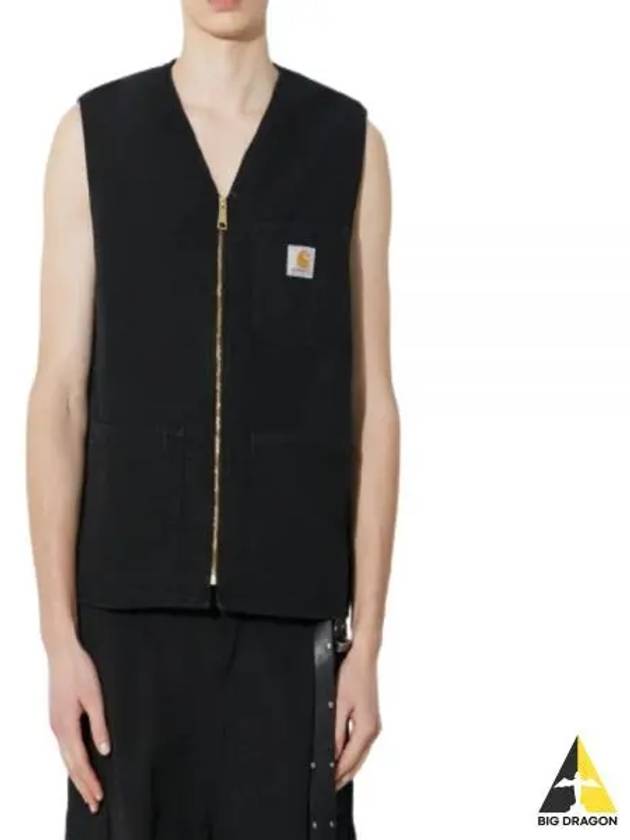 Arbor Cotton Canvas Vest Black Aged Canvas - CARHARTT WIP - BALAAN 2