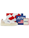 Medalist Leather Suede Low Top Sneakers White Pink - AUTRY - BALAAN 5