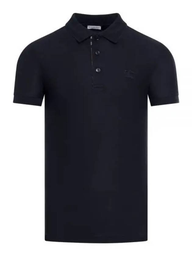 Cotton Polo Shirt Blue - BURBERRY - BALAAN 2