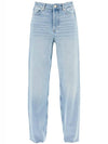 Overdyed Heavy Izey Straight Jeans Light Blue - GANNI - BALAAN 2