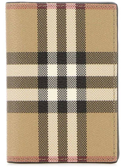 Vintage Check Leather Half Wallet Beige - BURBERRY - BALAAN 2