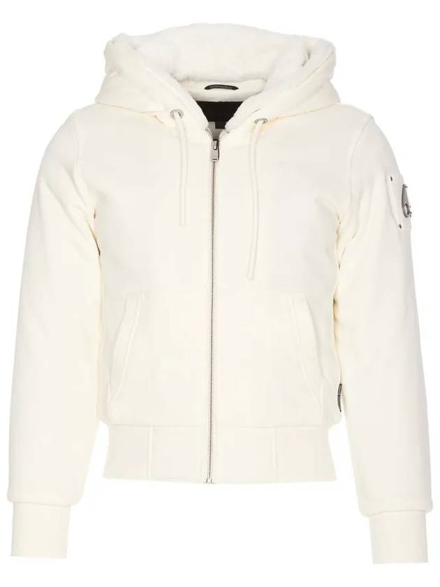 Classic Bunny Zip Up Hoodie White - MOOSE KNUCKLES - BALAAN 2