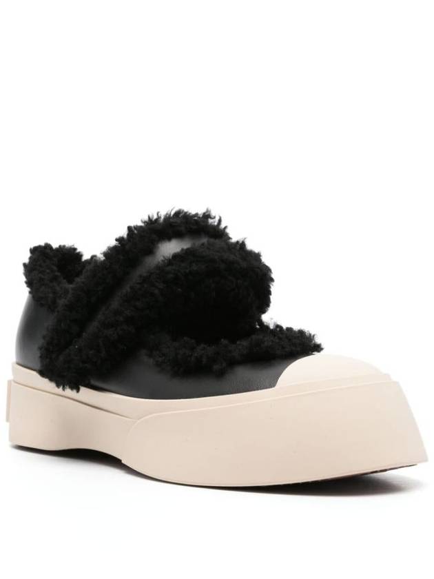 Marni Calf Leather And Shearling Pablo Mary Jane Sneakers - MARNI - BALAAN 4