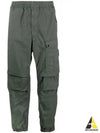 Logo Twill Cotton Cargo Track Pants Musk Green - STONE ISLAND - BALAAN 2