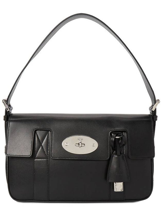 East West Bayswater Smooth Shiny Classic Calf Shoulder Bag Black - MULBERRY - BALAAN 2