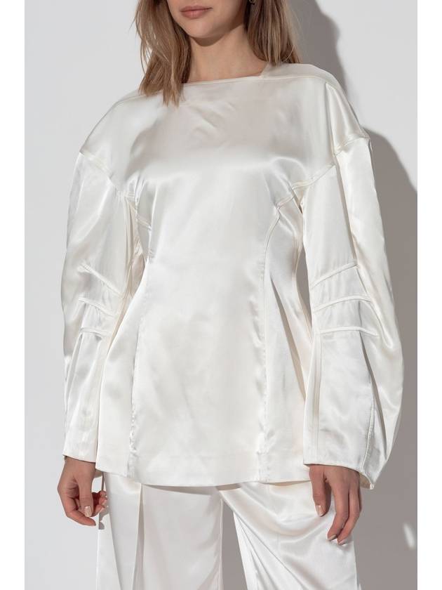 JIL SANDER Shimmering Top, Women's, White - JIL SANDER - BALAAN 3