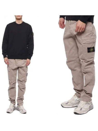 Wappen Patch Cargo Straight Pants Beige - STONE ISLAND - BALAAN 2