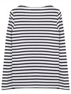 Minquiers Modern Stripe Long Sleeve T-Shirt Neige Noir - SAINT JAMES - BALAAN 3