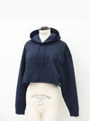 Navy overfit crop hood - GANNI - BALAAN 5