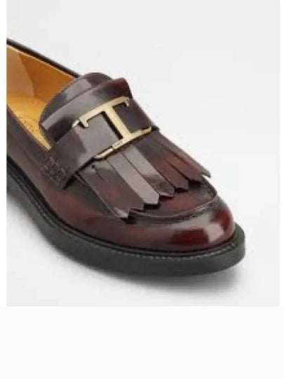 Women's Timeless Leather Loafers Burgundy - TOD'S - BALAAN 2