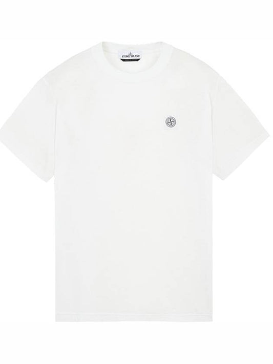 Men's Logo Short Sleeve T-Shirt White - STONE ISLAND - BALAAN 2