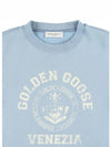 Kids logo print sweatshirt light blue - GOLDEN GOOSE - BALAAN 3