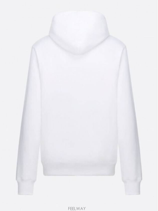 Comfort Fit Cotton Hoodie White - DIOR - BALAAN 8