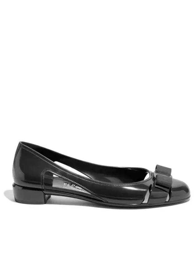 Vara Bow Jelly Ballet Flat Black - SALVATORE FERRAGAMO - BALAAN 3