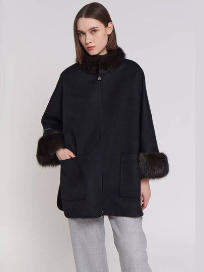 Mink Cashmere Cape Black - MANZONI 24 - BALAAN 2