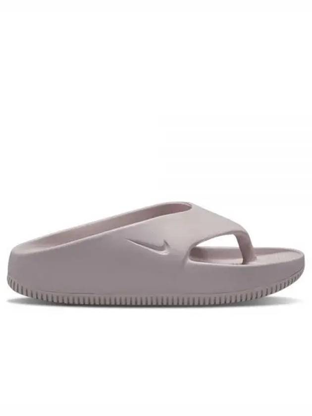 Calm Swoosh Flip Flops Black Platinum Violet - NIKE - BALAAN 2