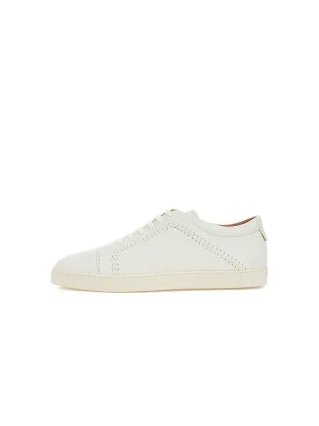 Men s Side Threading Leather Sneakers Light Beige - GIORGIO ARMANI - BALAAN 1