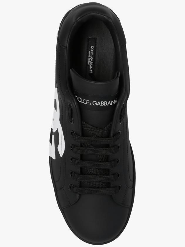 Saint Tropez Calfskin Sneakers Black - DOLCE&GABBANA - BALAAN 7