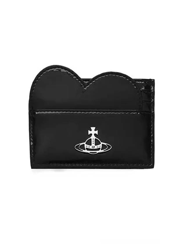 Patent Heart Card Wallet Black - VIVIENNE WESTWOOD - BALAAN 5