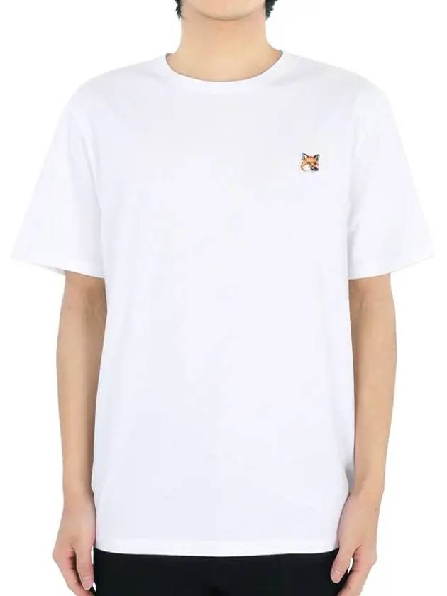 Fox Head Patch Classic Short Sleeve T-Shirt White - MAISON KITSUNE - BALAAN 2