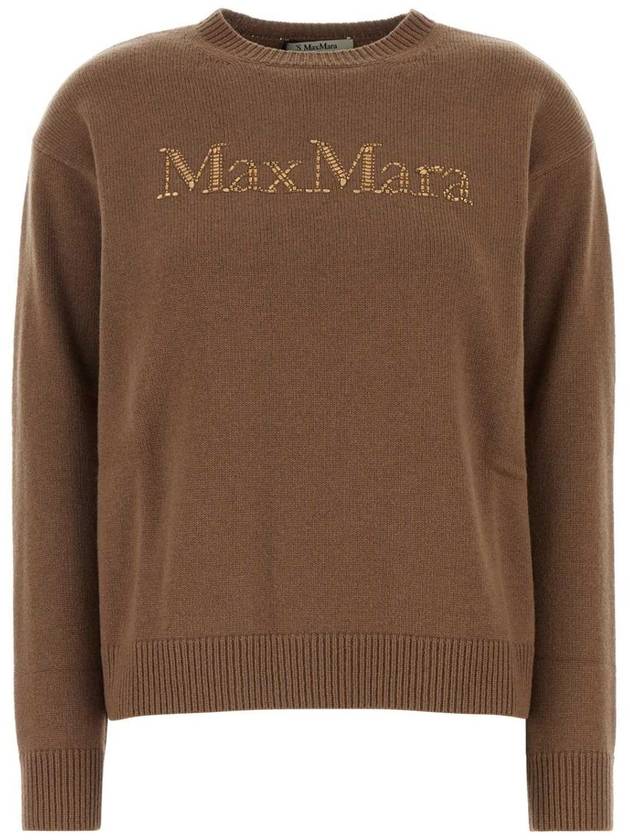 Logo Wool Knit Top Brown - S MAX MARA - BALAAN 2