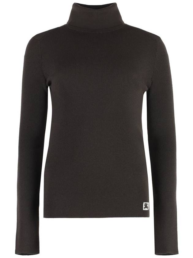 Equestrian Night Wool Blend Turtleneck Otter - BURBERRY - BALAAN 2