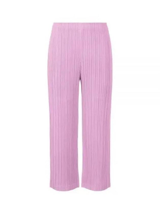 Pleated Straight Pants Pink - ISSEY MIYAKE - BALAAN 1