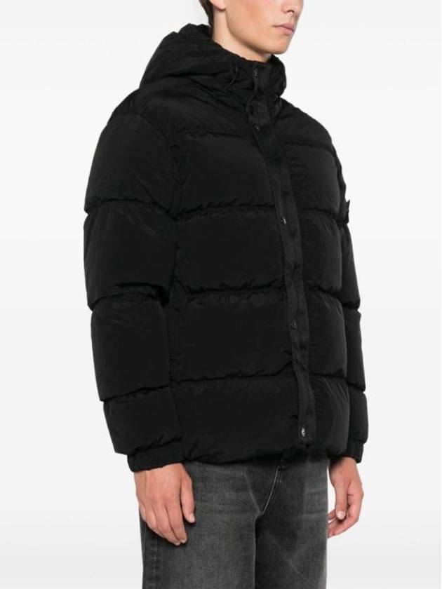 41419 Nylon Metal Econyl Hooded Down Jacket Black - STONE ISLAND - BALAAN 3