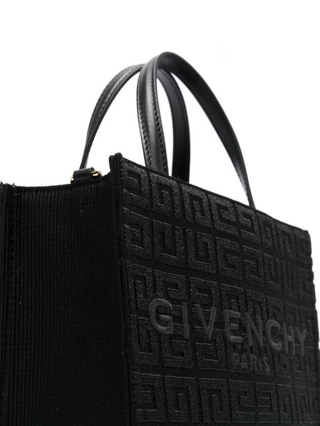 Mini G-Tote Shopping Bag In 4G Embroidery Black - GIVENCHY - BALAAN 6