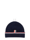 Intarsia Stripe Knit Beanie Navy - THOM BROWNE - BALAAN 2