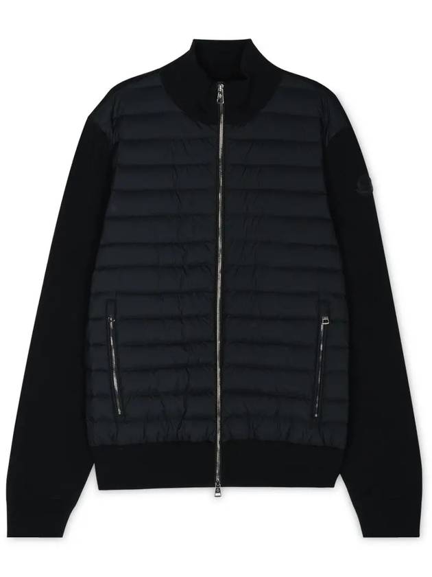 Padded Cotton Zip-up Jacket Black - MONCLER - BALAAN 4