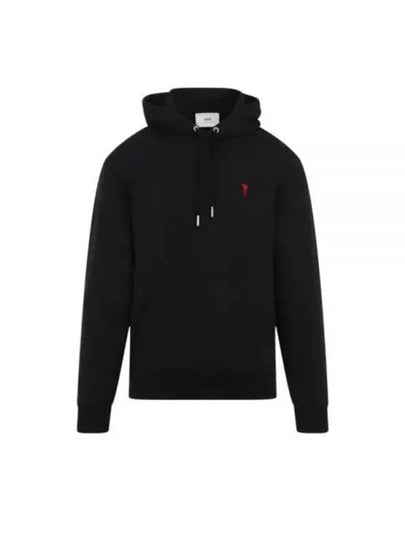 Red Heart Logo Classic Cotton Hoodie Black - AMI - BALAAN 2