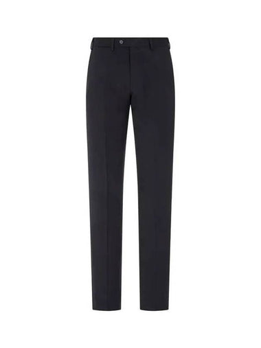 Men s Solid Wool Criss Pants Navy - EMPORIO ARMANI - BALAAN 1