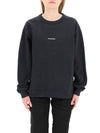 Mini Logo Crew Neck Sweatshirt Black - ACNE STUDIOS - BALAAN 3