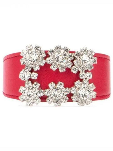 Roger Vivier Crystal Flower Strass Buckle Bracelet 270043 - ROGER VIVIER - BALAAN 1