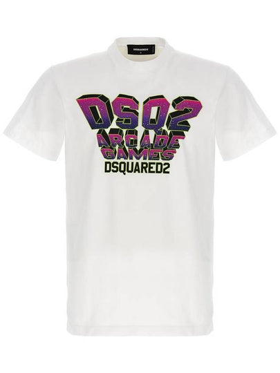 logo graphic print short sleeve t-shirt white - DSQUARED2 - BALAAN 2