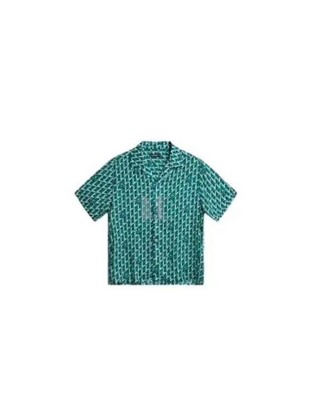 Donso Airy Island Geo Short Sleeve Shirt Blue - J.LINDEBERG - BALAAN 2