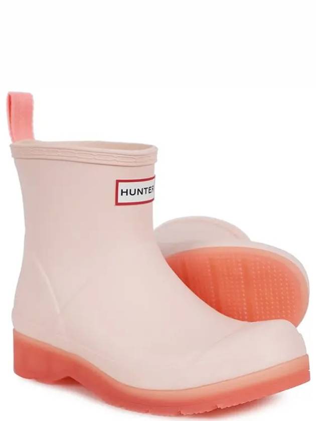 Play Short Translucent Sole Rain Boots Rococo Pink - HUNTER - BALAAN 3