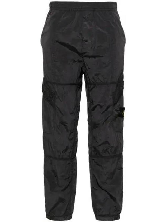 Compass Badge Pleated Track Pants Black - STONE ISLAND - BALAAN 2