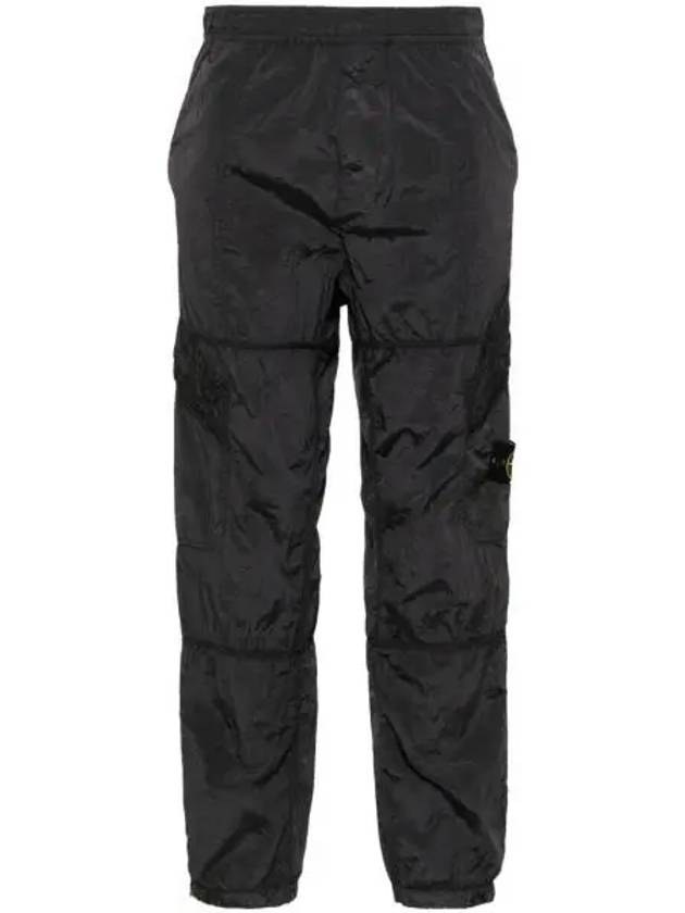 Compass Badge Pleated Track Pants Black - STONE ISLAND - BALAAN 2