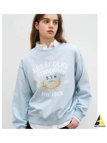 ECOLE ARTWORK SWEATSHIRT SKY BLUE - BENSIMON - BALAAN 1