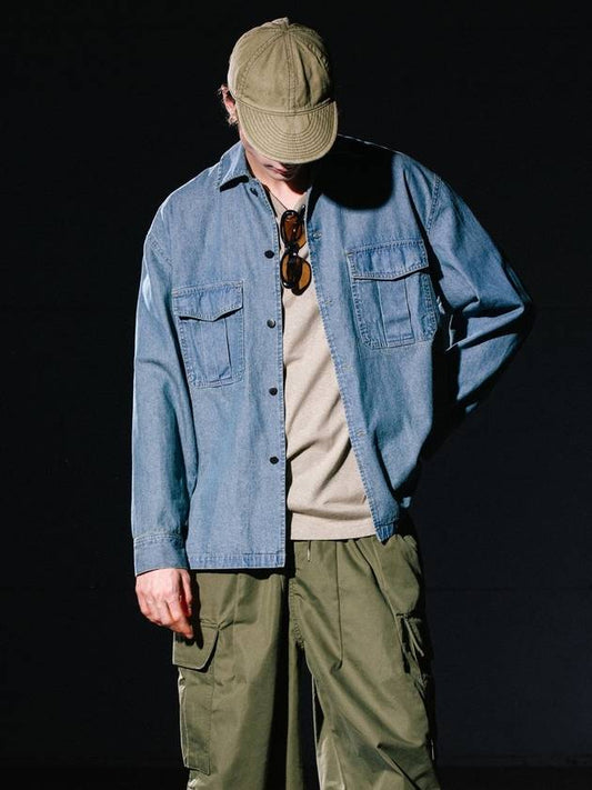 DENIM SHIRTS JACKET : BLUE - BIG UNION - BALAAN 1